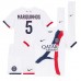 Paris Saint-Germain Marquinhos #5 Bortedraktsett Barn 2025-26 Korte ermer (+ Korte bukser)
